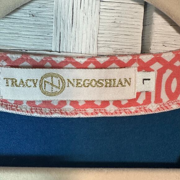 Tracy Negoshian women’s dress knit travel dress bell sleeve pocket feminine - Picture 4 of 12